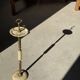 Marble and brass standing ashtray H74 D17