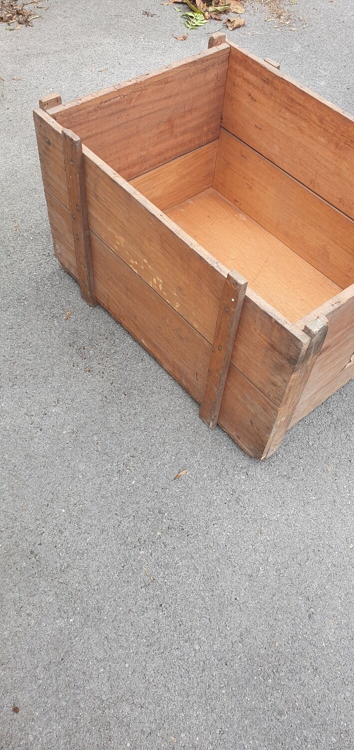 Large wooden transport crate
