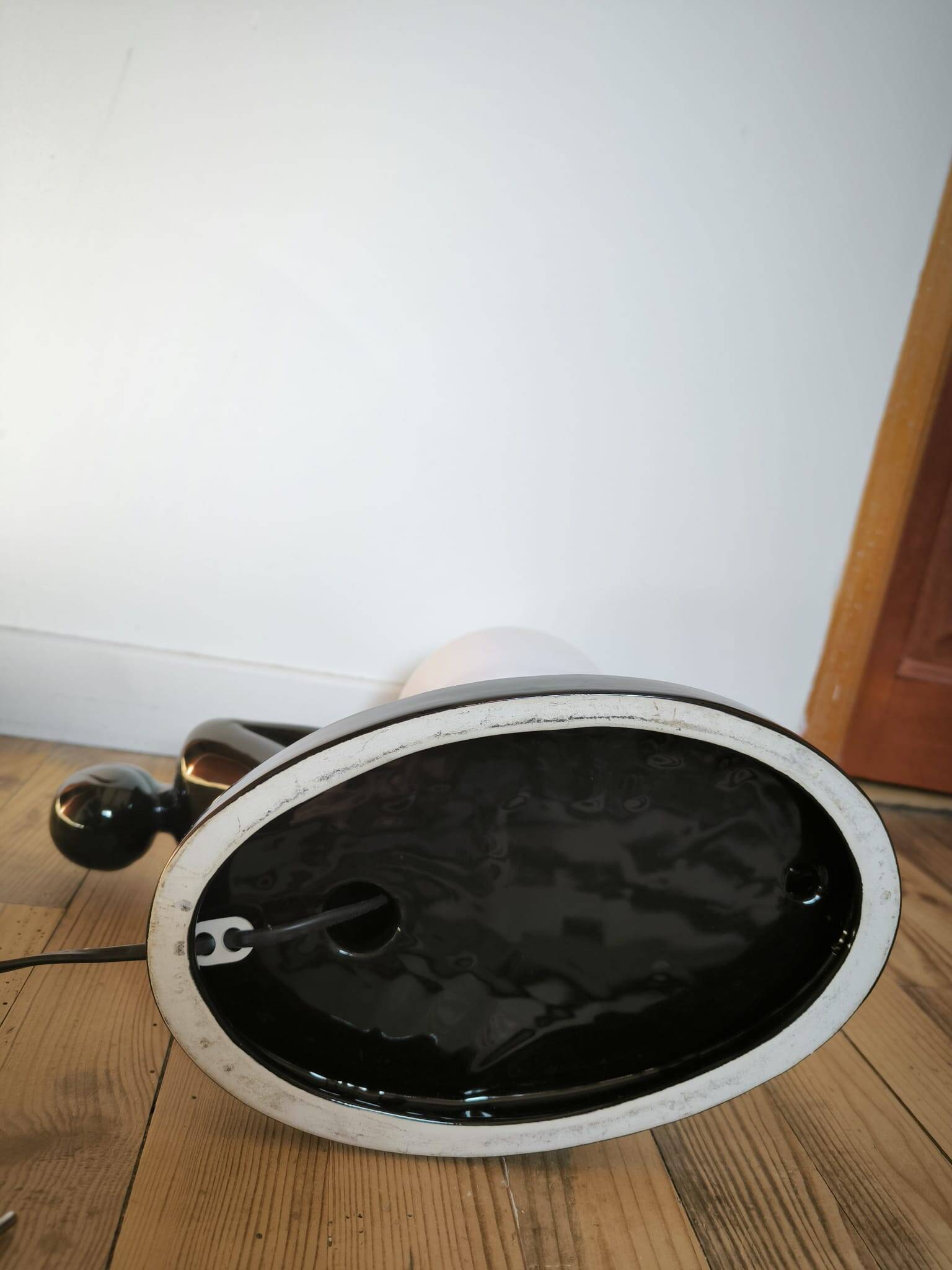 Lampe vintage opaline style art déco