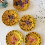 Set of 5 dessert plates in slip