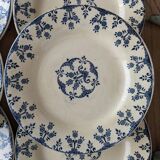 Set of 6 plates of Gien iron earth
