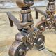 Paire de CHENETS Laiton Massif VINTAGE