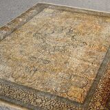 Large kashmir silk rug - india, handmade. - ✔ size: 3.95 x 2.75 metres