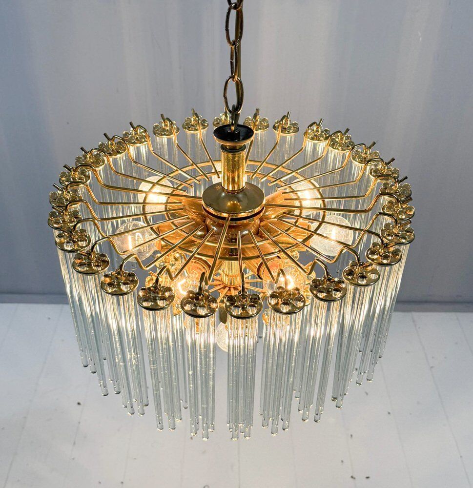 Mid-century modern chandelier by Gaetano Sciolari, 1970s