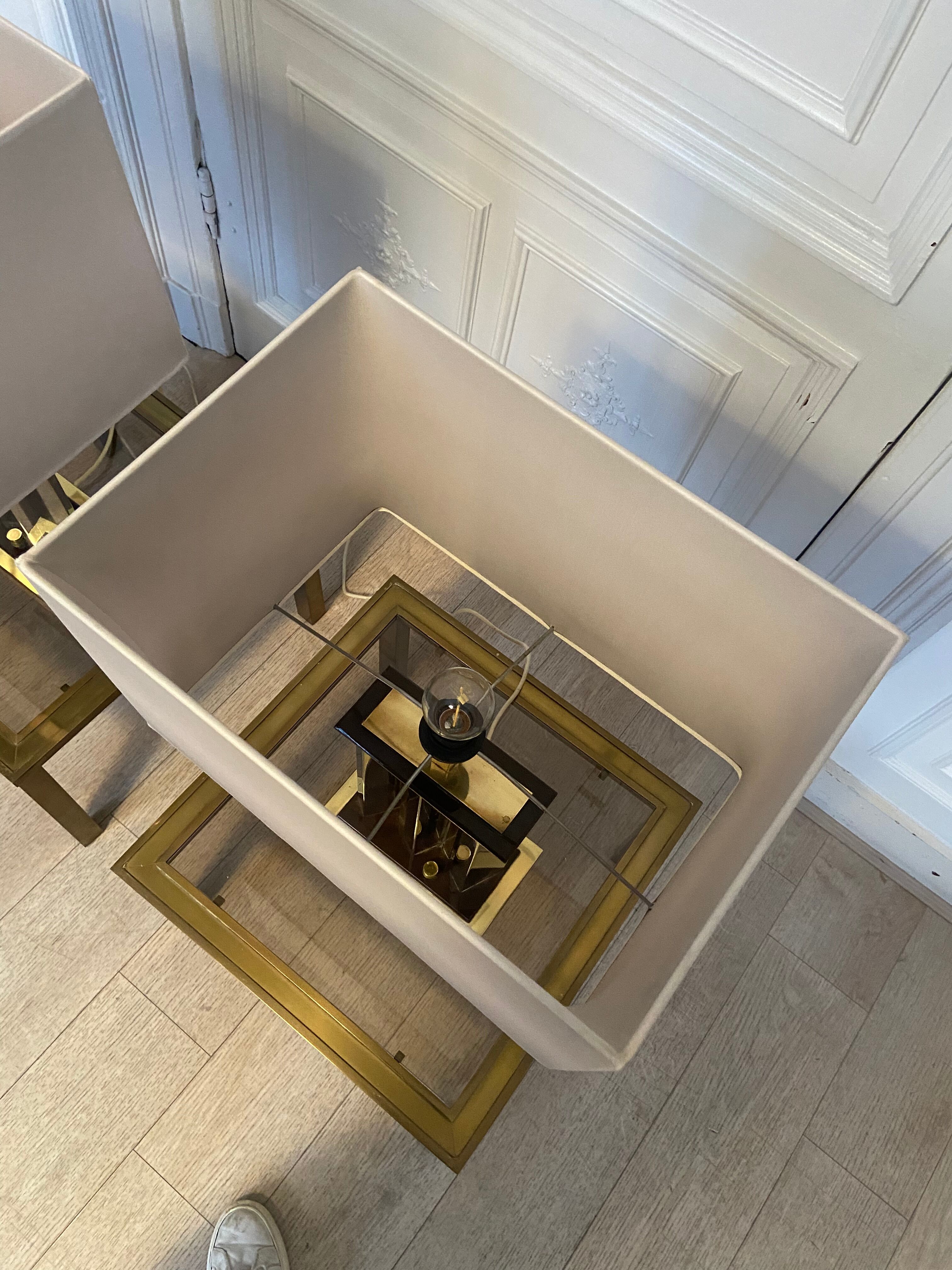 Pair of Romeo Rega lamps, signed