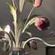 Lustre Vintage en fer forgé - Bouquet de tulipes