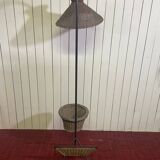 Floor lamp, e-reader door reviews with rattan basket circa 1950