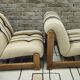 Pair of 1970s loop wool lounge chairs