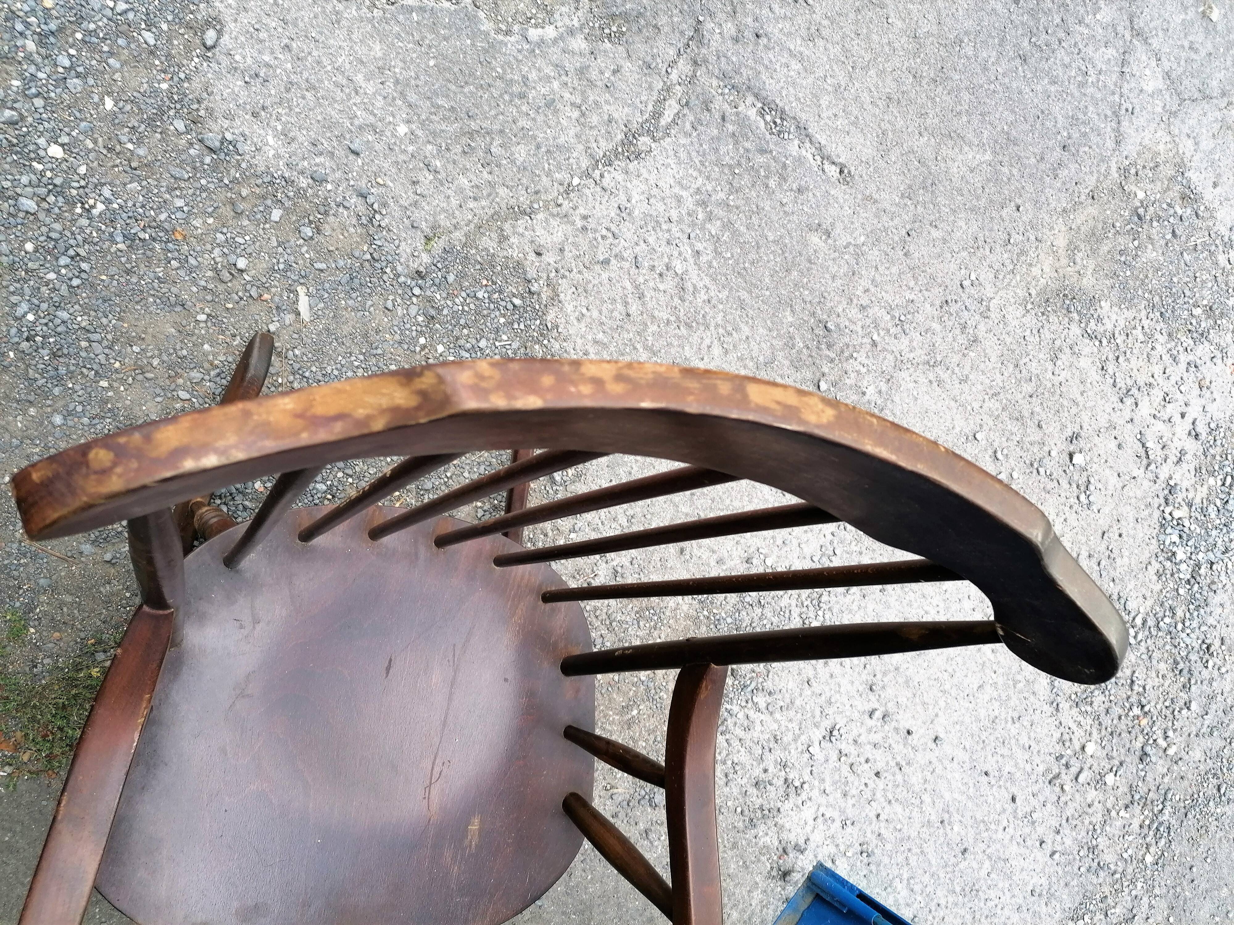 Rocking chair rocking armchair wood vintage Scandinavian design