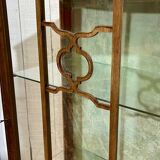 1950s English walnut display cabinet