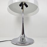 Lampe à poser champignon en métal chromé, Italie 1970