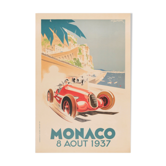 Old Advertising Poster - Monaco 8 August 1937