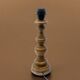 Old turned solid wood lamp base
