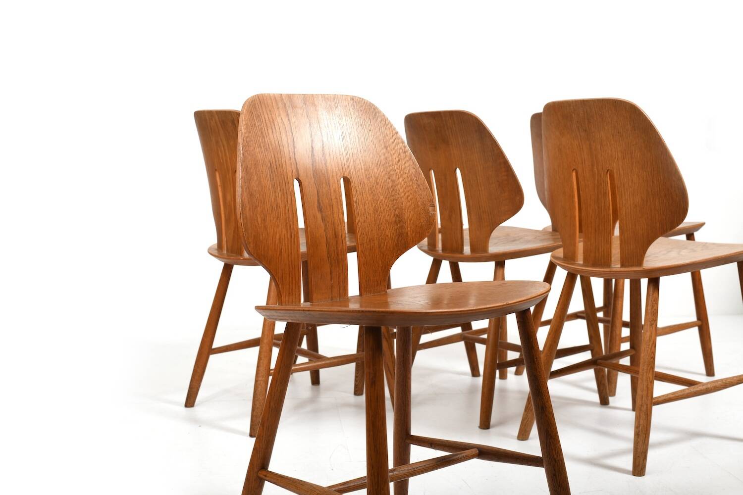 Fdb møbler dining room set consisting of 6 chairs by ejvind a.