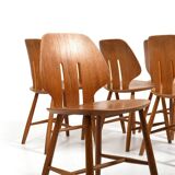 Fdb møbler dining room set consisting of 6 chairs by ejvind a.