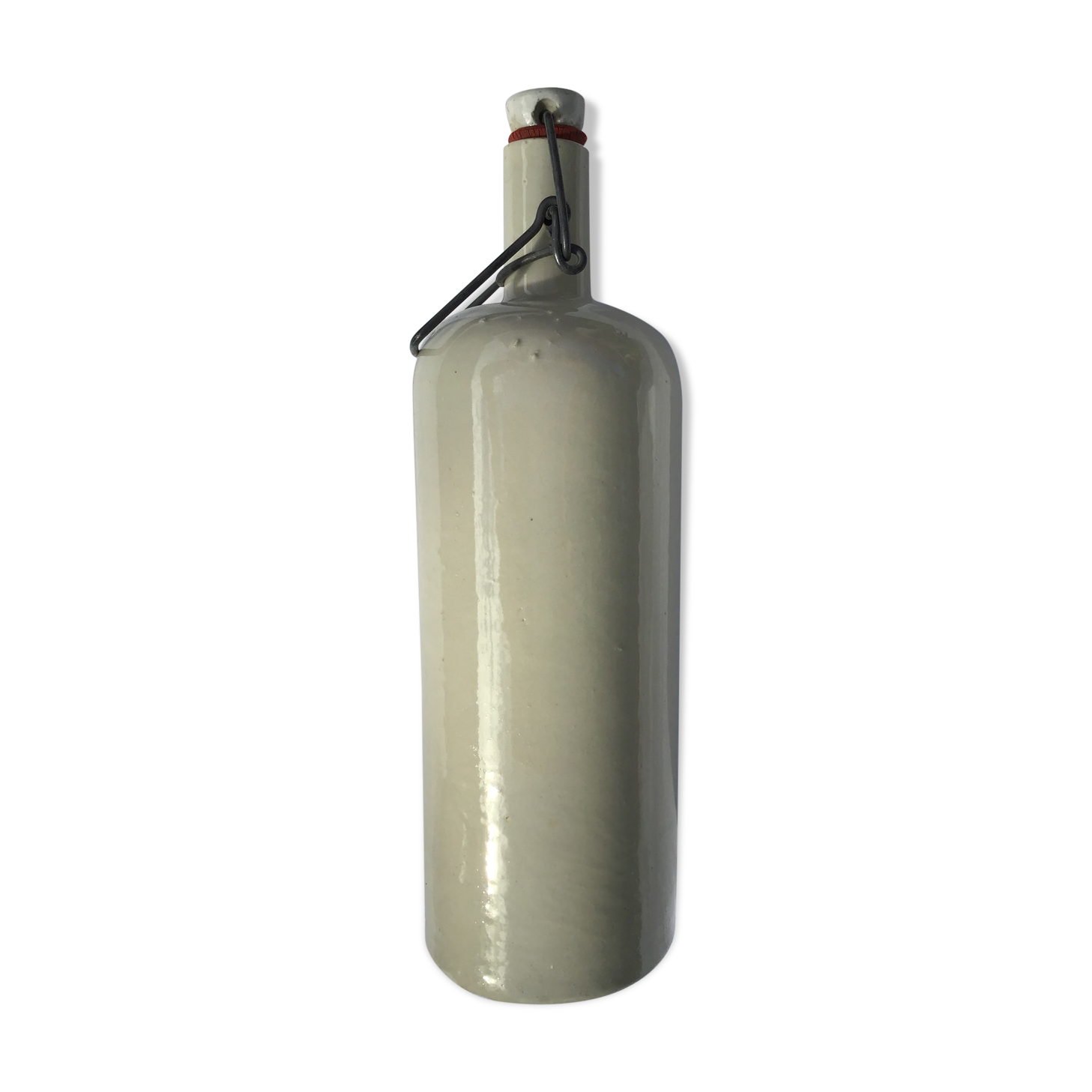 Old airtight white sandstone bottle