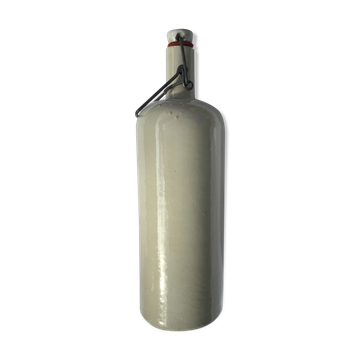 Bouteille grès blanche hermétique ancienne