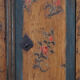 Cabinet de mariée primitif en art populaire peint de ferme antique du XVIIIe siècle