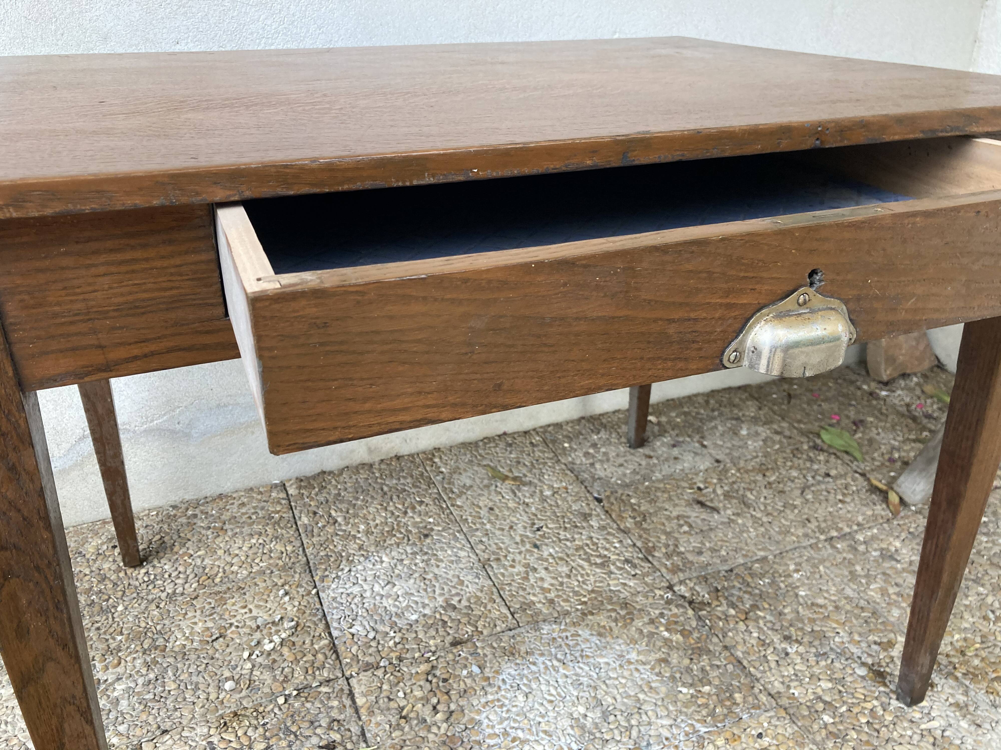 Square-foot table with drawer