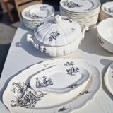 Salins earthenware table service model Chantal, 55 pieces.