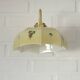 Vintage beige glass wall lamp redesign kitchen gooseneck brass light 1950's