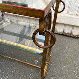 Gold magazine rack / side table, 50s