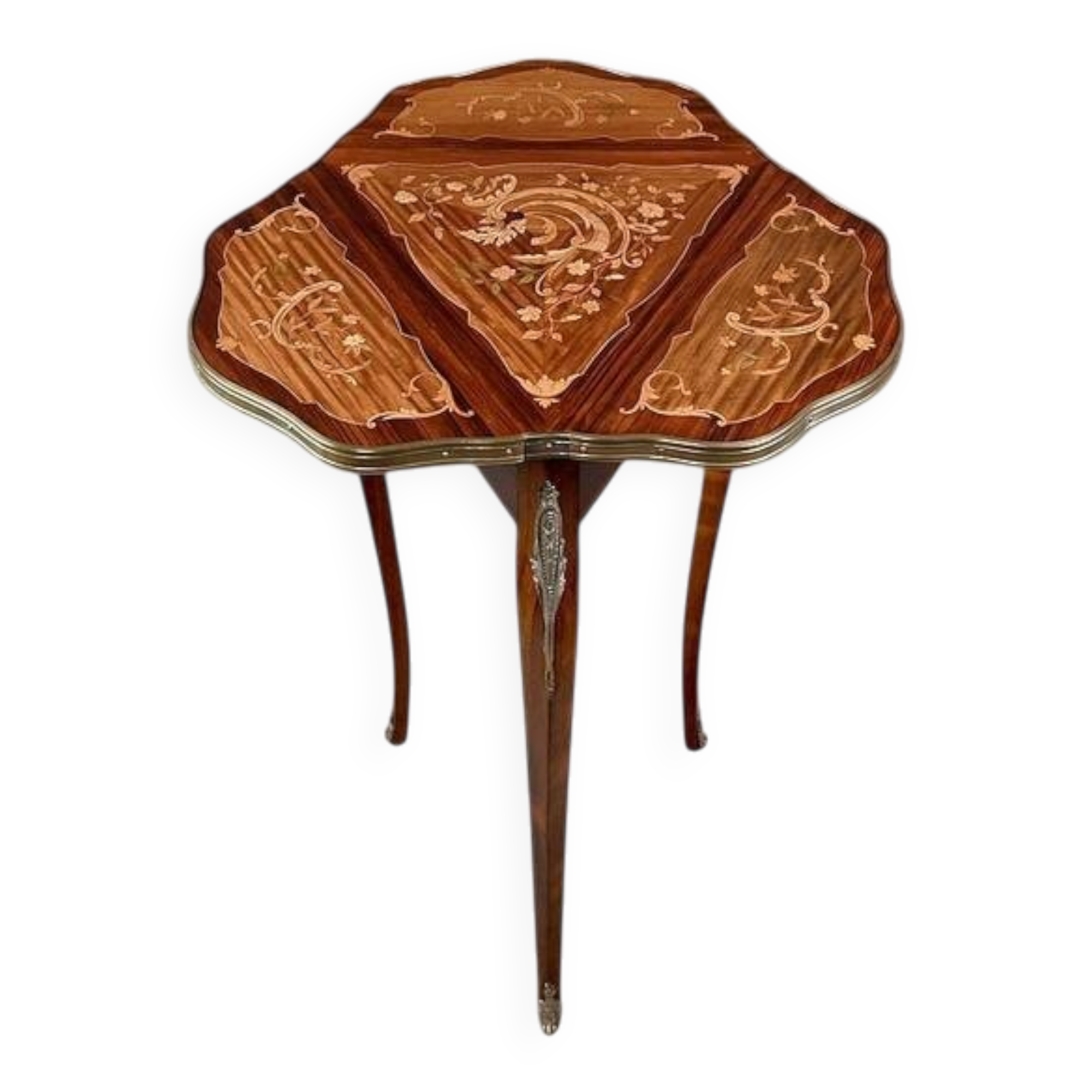 Small Folding Table in Mahogany, Napoléon III period – 2nd half of the 19th century