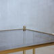 Portuguese pull out tables in brass and glass, 1970s