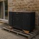 Art Deco buffet with 3 doors in black – Original marble