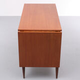 Danish teak drop leaf writing desk by arne vodder, 1960s
