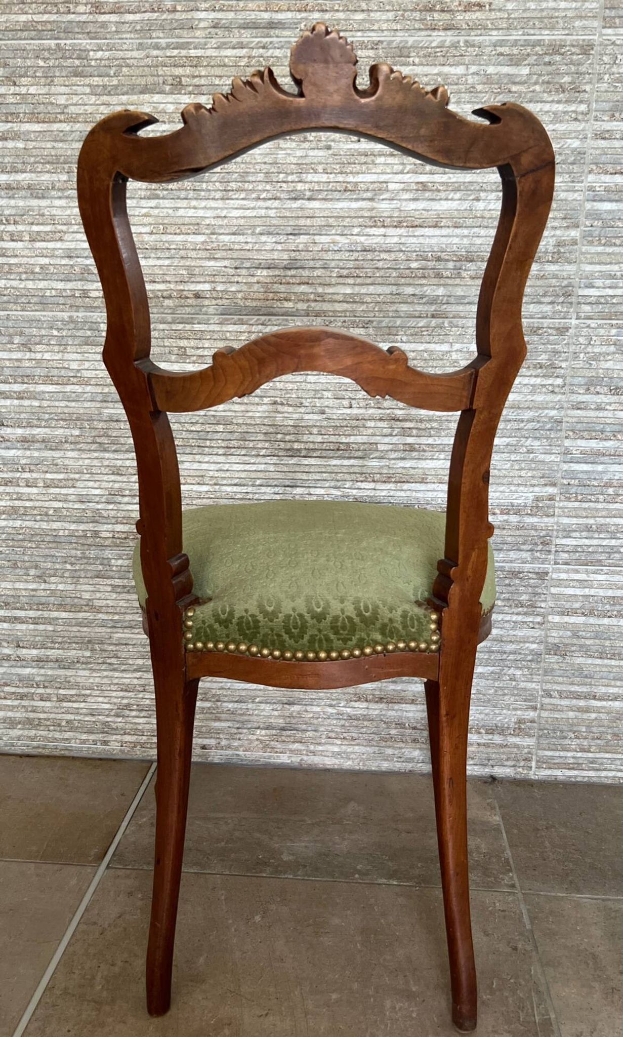 Pair of 19th century Louis XV style chairs, Napoleon III period in walnut
