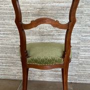 Pair of 19th century Louis XV style chairs, Napoleon III period in walnut
