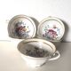 set of 5 Limoges tea/coffee cups, floral pattern