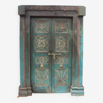 Old Indian Door in Old Teak