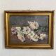 Aquarelle fleurs d'hellébores encadrée G. Mocquart