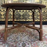 Bamboo and oak garden table