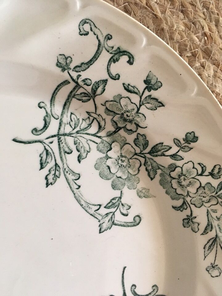 Set 7 flat plates and assorted flat faincerie Fénal Fréres "Capri" pexonne