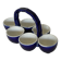 Cobalt Blue Egg Cup Service in earthenware by Georges Dreyfus workshop circa 1900