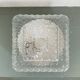 Square wall light ceiling light transparent glass gold 1970 1980 seventies