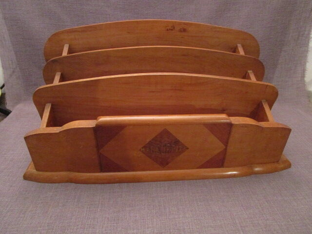 Large old wooden letter holder