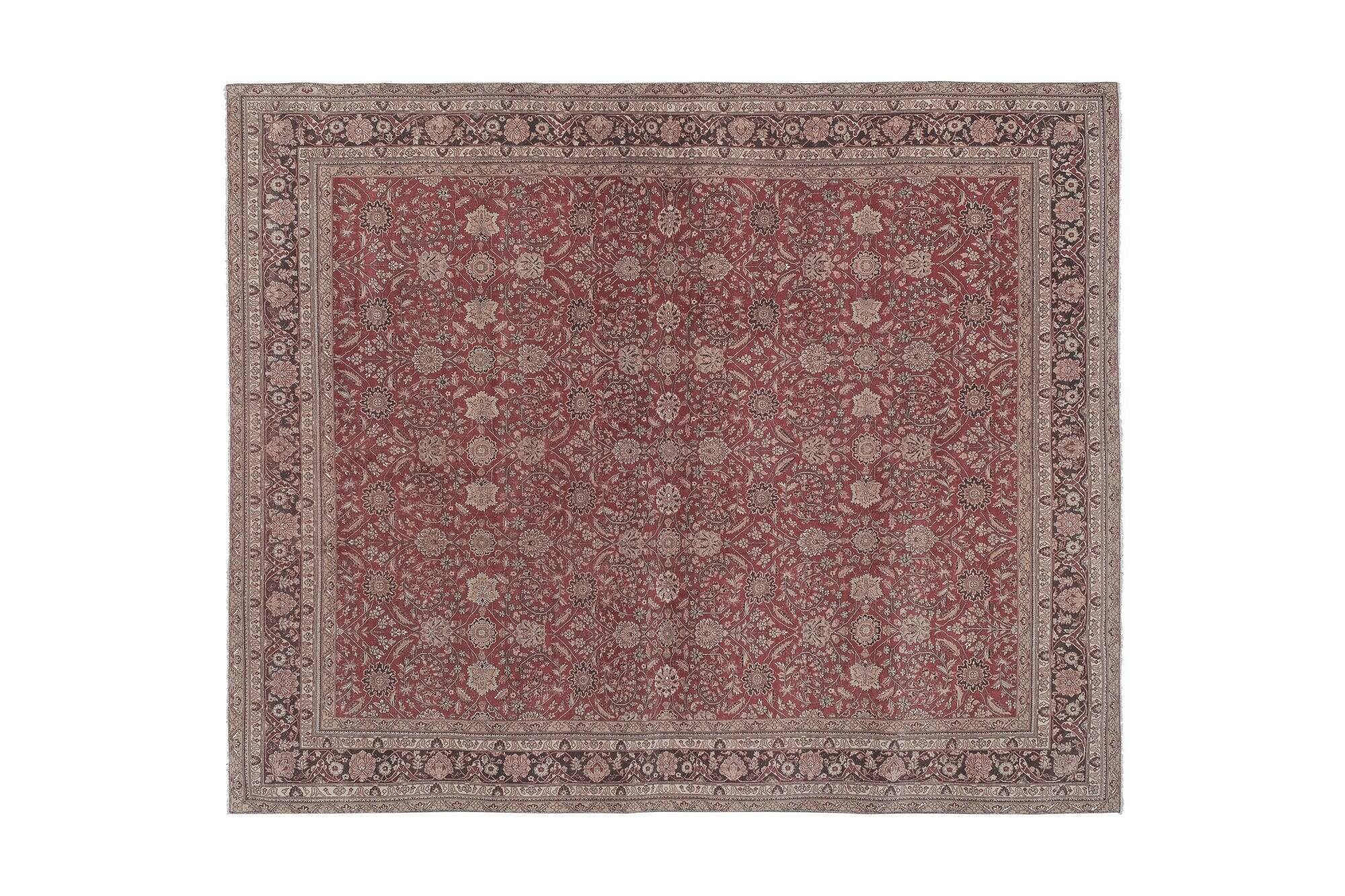 Vintage Turkish Oushak rug 242x296 cm
