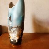Vase à décor marin forme libre