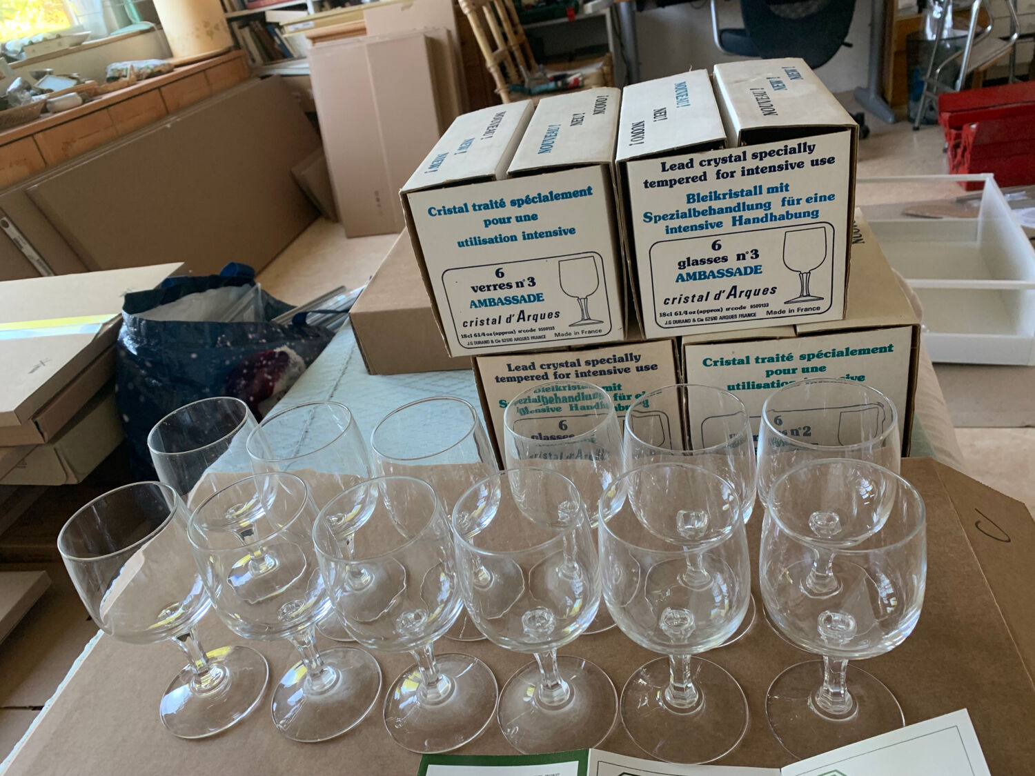 Set of 12 water glasses christel d'arques 14 cm