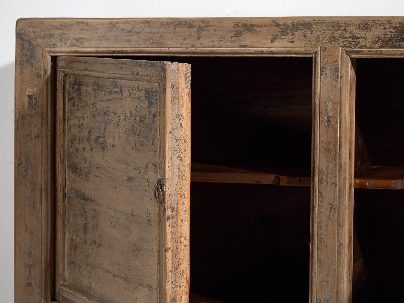 Small antique sideboard with grey patina (circa 1900) #80