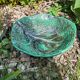 Vintage cabbage leaf earthenware salad bowl