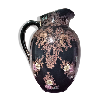 Boch Frères Keramis, pitcher with Rococo motifs