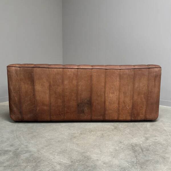 Vintage De Sede DS44 3 seat sofa with ottoman, 1970s