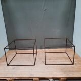 Pair of metal and cement sofa tips