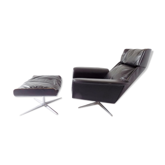 Kaufeld Siesta 62 lounge chair with ottoman by Jacques Brule