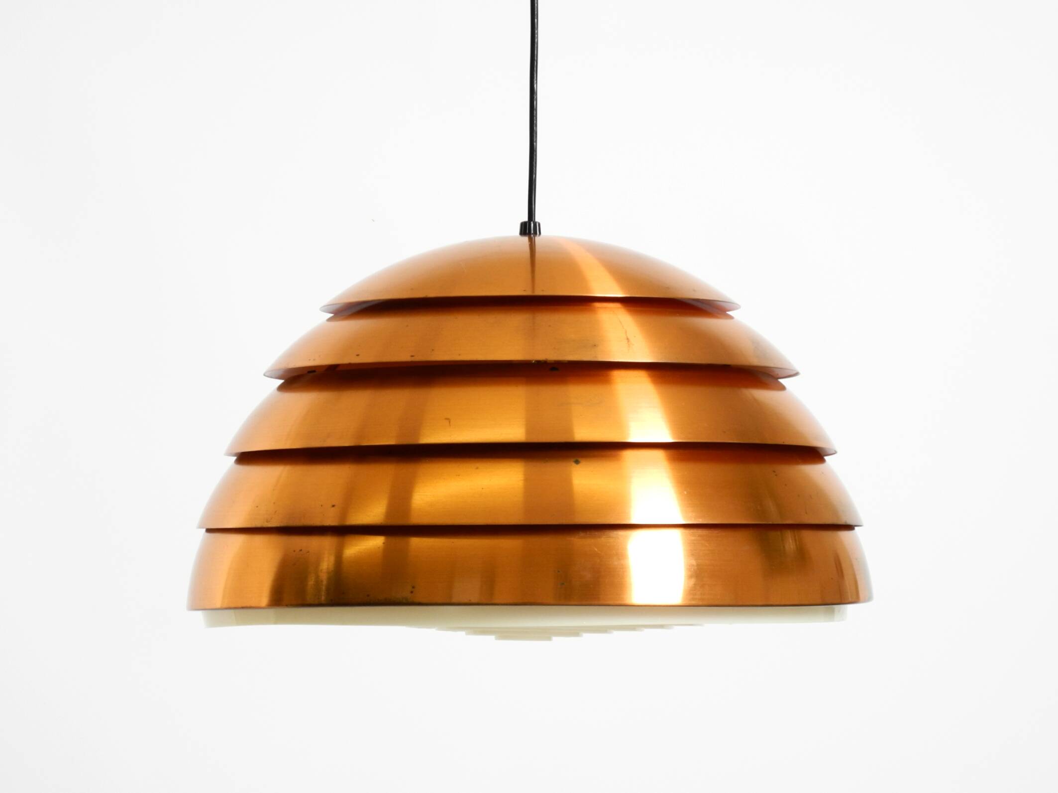 Original 1960s copper slat pendant lamp by Hans-Agne Jakobsson for Markaryd